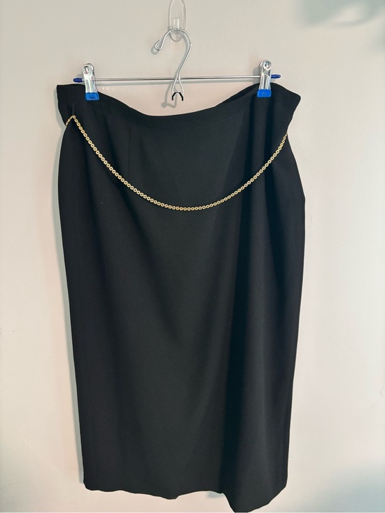 Judith Hart Dresses & Skirts - Black Maxi Skirt with Gold Chain Detail
